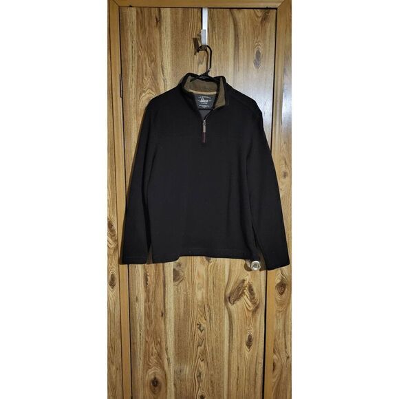 G.H. Bass & Co. Black ribbed fleece pullover - Picture 1 of 4